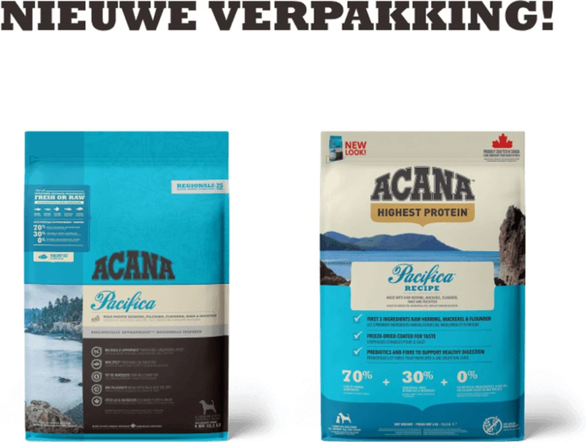 Acana Hondenvoer Highest Protein Pacifica 11,4 Kg 14 Acana Hondenvoer Highest Protein Pacifica 11,4 Kg - Afbeelding 14