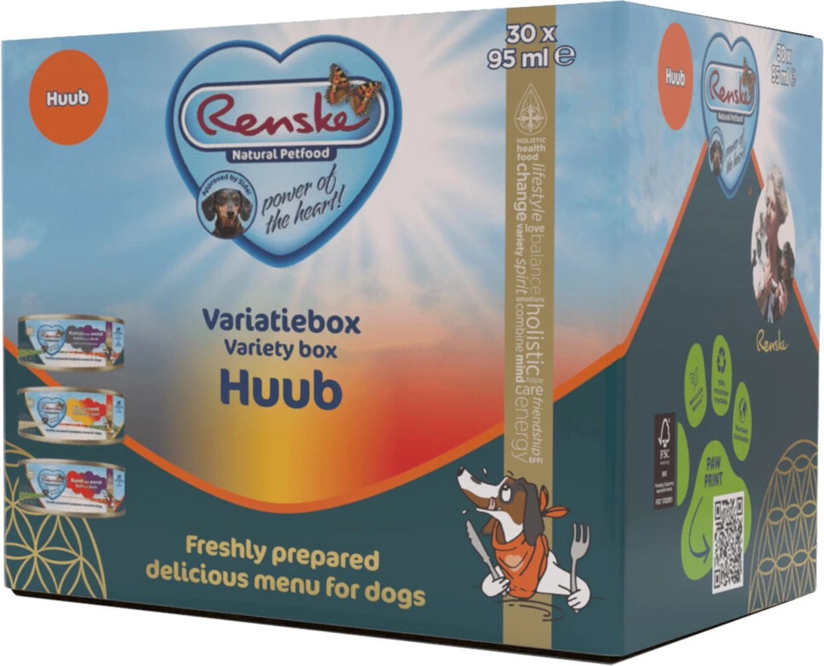 Renske Vers Hond Variatiebox Huub 30 X 95 Ml 2 Renske Vers Hond Variatiebox Huub 30 X 95 Ml - Afbeelding 2