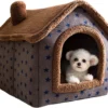Château Animaux® Hondenhuis - Kattenhuis - 50 X 40x 46 Cm - Dierenhuis - Kattenhok - Hondentent - Hondenhuisjes Voor Binnen - Bruin