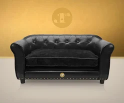 Luxe Hondensofa - ENJOYMENT - Zwart -Hondenartikelen Winkel 1200x999 2