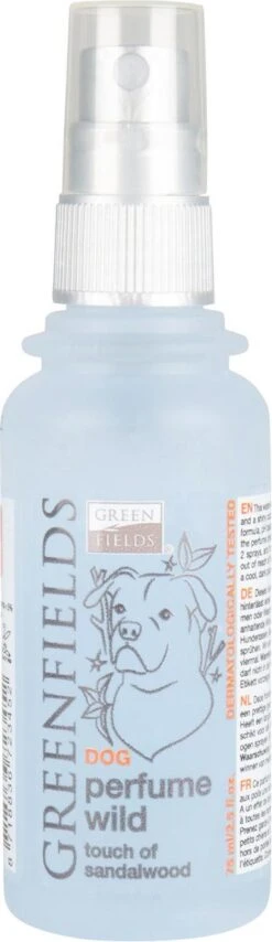 Hondenparfum Spray In 4 Geuren - Greenfields - Alchoholvrije En PH Neutrale Formule Tegen Onaangename Geurtjes - 50ml - Exotic -Hondenartikelen Winkel 347x1200