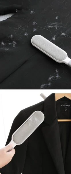 IGOODS - Pet Hair Remover - Hond & Kat Roller Brush - Dubbelzijdig Bont Ontharingsgereedschap Met Zelfreinigende Basis - Reismaatborstel - Voor Kleding - Bank - Tapijt - Autostoel GRIJS -Hondenartikelen Winkel 488x1200