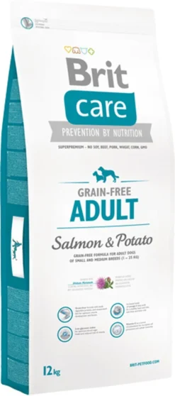 Brit Care Grain Free Adult Salmon & Potato 12 Kg - Hond -Hondenartikelen Winkel 531x1200
