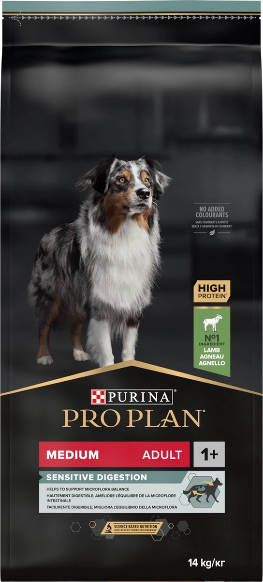 Pro Plan Medium Adult Sensitive Digestion - Honden Droogvoer - Lam - 14 Kg 1 Pro Plan Medium Adult Sensitive Digestion - Honden Droogvoer - Lam - 14 Kg