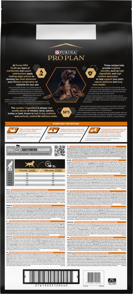 Pro Plan Everyday Nutrition Large Athletic Adult - Honden Droogvoer - Kip - 14 Kg 7 Pro Plan Everyday Nutrition Large Athletic Adult - Honden Droogvoer - Kip - 14 Kg - Afbeelding 7
