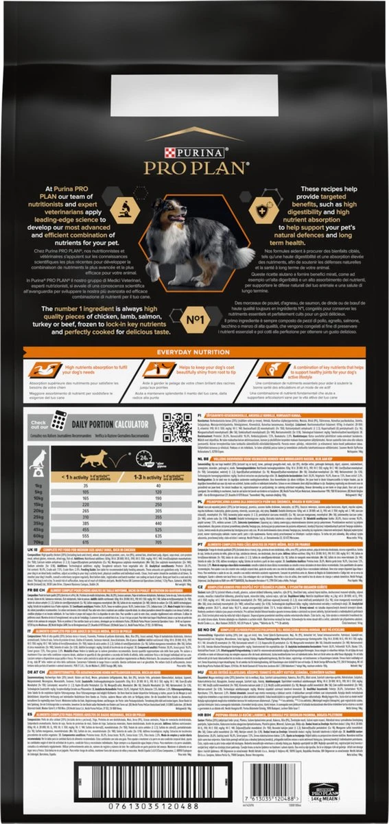 Pro Plan Medium Adult Everyay Nutrition - Honden Droogvoer - Kip - 14 Kg 7 Pro Plan Medium Adult Everyay Nutrition - Honden Droogvoer - Kip - 14 Kg - Afbeelding 7