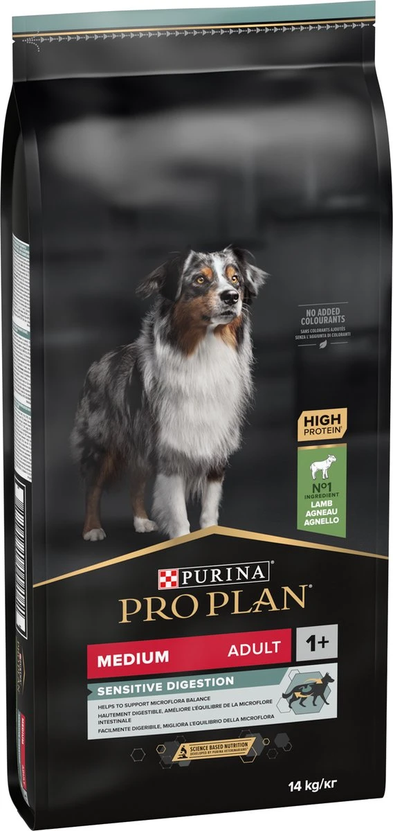 Pro Plan Medium Adult Sensitive Digestion - Honden Droogvoer - Lam - 14 Kg 16 Pro Plan Medium Adult Sensitive Digestion - Honden Droogvoer - Lam - 14 Kg - Afbeelding 16