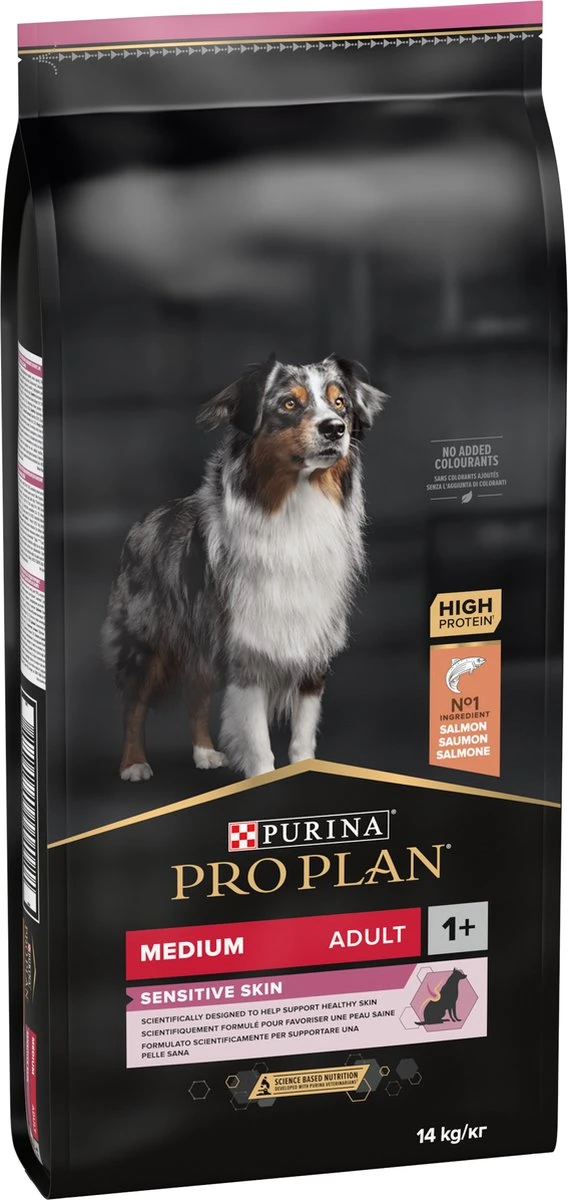 Pro Plan Medium Adult Sensitive Skin - Honden Droogvoer - Zalm - 14 Kg 16 Pro Plan Medium Adult Sensitive Skin - Honden Droogvoer - Zalm - 14 Kg - Afbeelding 16