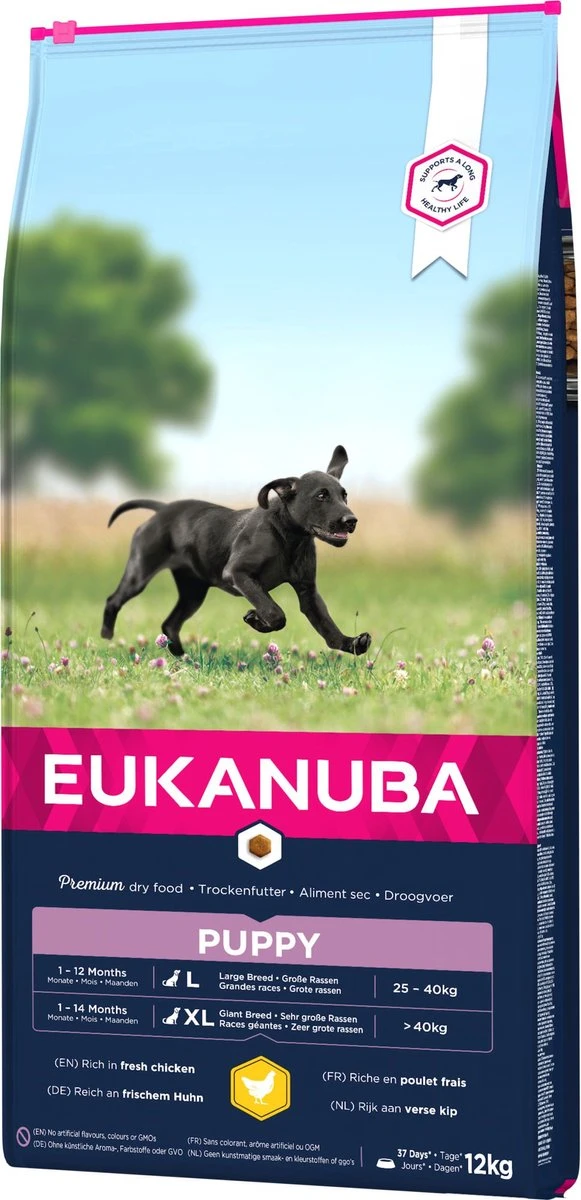 Eukanuba Dog Puppy & Junior - Grote Rassen - Kip - Droogvoer - 12 Kg 7 Eukanuba Dog Puppy & Junior - Grote Rassen - Kip - Droogvoer - 12 Kg - Afbeelding 7