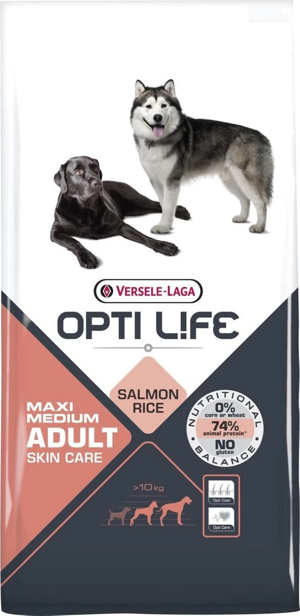 VERSELE-LAGA Opti Life Adult Skin Care Medium & Maxi - 12,5 Kg 1 VERSELE-LAGA Opti Life Adult Skin Care Medium & Maxi - 12,5 Kg