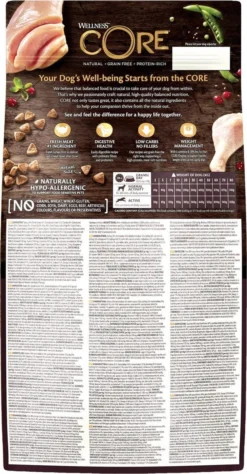 Wellness Core Grain Free Dog Senior Original Kalkoen&Kip - Hondenvoer - 10 Kg -Hondenartikelen Winkel 625x1200 1