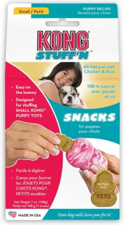Kong Stuff 'N Mini Snacks Puppy Hondensnack - Kip & Rijst -Hondenartikelen Winkel 666x1200