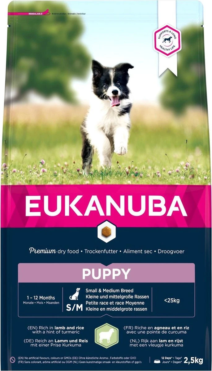 Eukanuba Puppy Small & Medium Breed | Lam,2.5 Kg 1 Eukanuba Puppy Small & Medium Breed | Lam,2.5 Kg