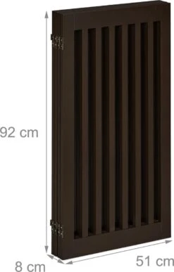 Relaxdays Veiligheidshekje Hout - 92 Cm Hoog - Kinderhek - Hondenhek - Inklapbaar - Bruin - 4 Panelen -Hondenartikelen Winkel 766x1200 3