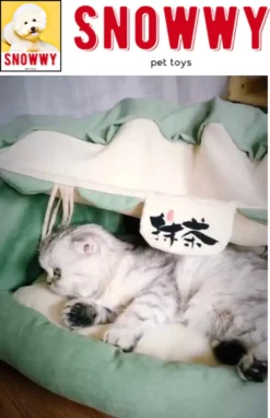 SNOWWY - Kattentunnel Met Kattenmand In één - Origineel En Uniek Design - Kattenhuis - Kattenhuis - Kat Kussen - Kattenbed - Matcha Groen 11 SNOWWY - Kattentunnel Met Kattenmand In één - Origineel En Uniek Design - Kattenhuis - Kattenhuis - Kat Kussen - Kattenbed - Matcha Groen -Hondenartikelen Winkel 775x1200 4