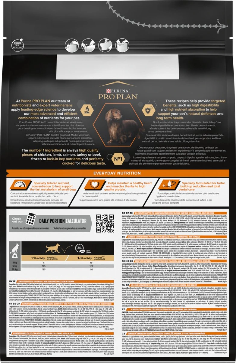 Pro Plan Everyday Nutrition Adult Small & Mini - Honden Droogvoer - Kip - 3 Kg 8 Pro Plan Everyday Nutrition Adult Small & Mini - Honden Droogvoer - Kip - 3 Kg - Afbeelding 8