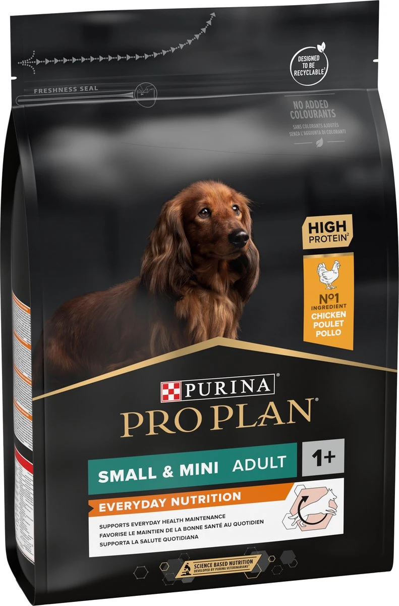 Pro Plan Everyday Nutrition Adult Small & Mini - Honden Droogvoer - Kip - 3 Kg 17 Pro Plan Everyday Nutrition Adult Small & Mini - Honden Droogvoer - Kip - 3 Kg - Afbeelding 17