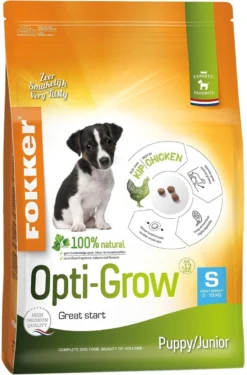 Fokker Dog Opti-Grow S Kip - Hondenvoer - 2.5 Kg -Hondenartikelen Winkel 791x1200