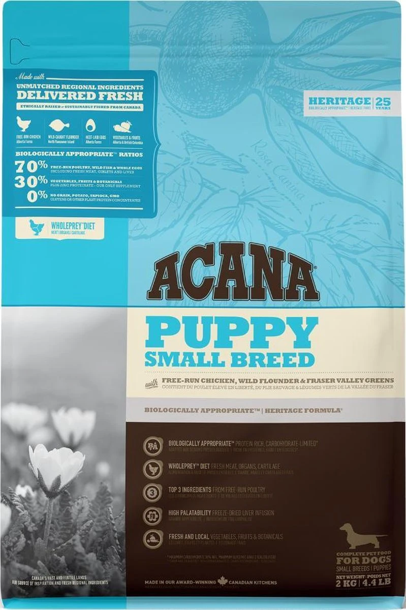 Acana Heritage Puppy Small Breed (6 KG) 16 Acana Heritage Puppy Small Breed (6 KG) - Afbeelding 16