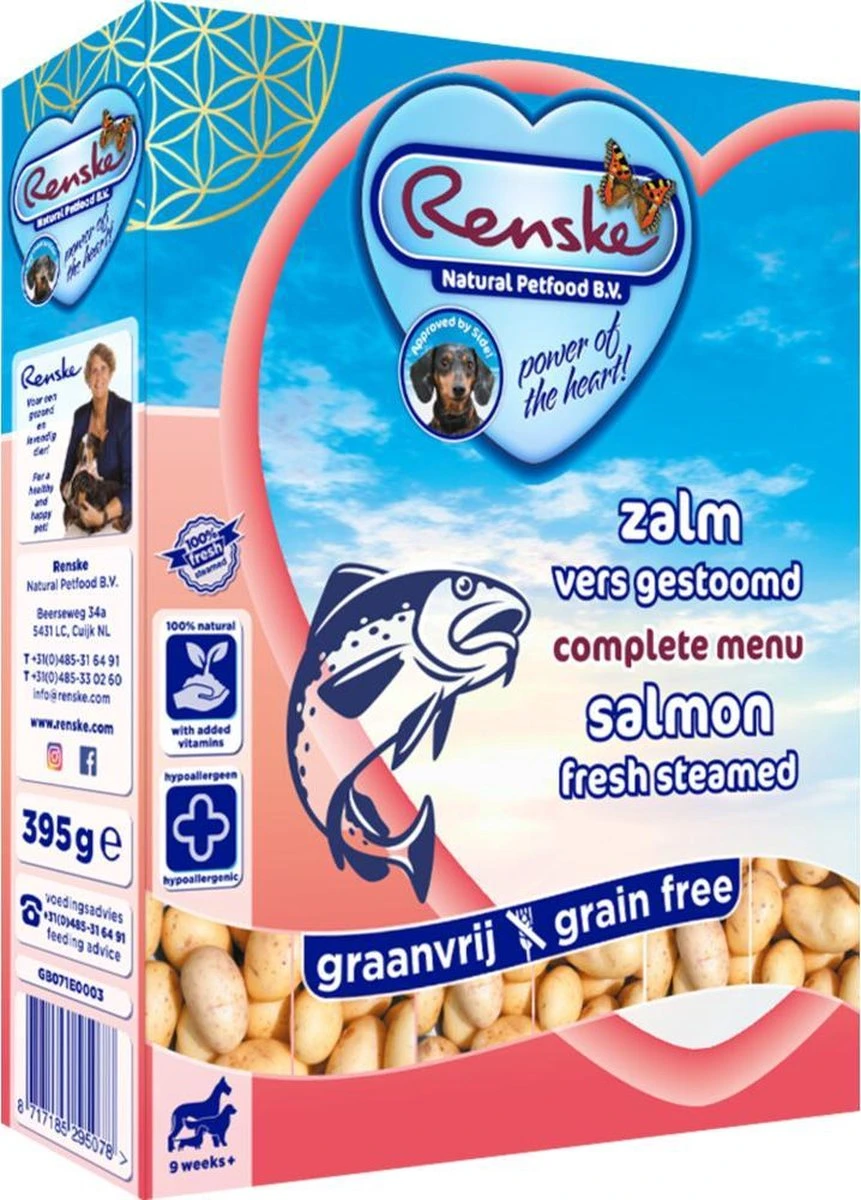 Renske Vers Vlees Zalm Graanvrij - Hondenvoer - 10 X 395 Gr 8 Renske Vers Vlees Zalm Graanvrij - Hondenvoer - 10 X 395 Gr - Afbeelding 8