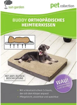 Sun Garden Buddy Orthopedisch Hondenkussen 120x72x10cm Antraciet -Hondenartikelen Winkel 875x1200 3