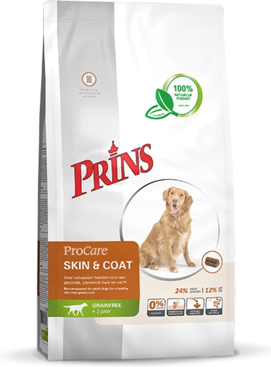 Prins Procare Graanvrij Skin & Coat - 12 KG 1 Prins Procare Graanvrij Skin & Coat - 12 KG