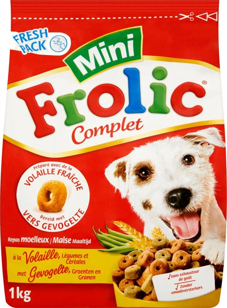 Frolic Compleet Mini Honden Droogvoer - Gevogelte - 6 X 1 Kg 1 Frolic Compleet Mini Honden Droogvoer - Gevogelte - 6 X 1 Kg