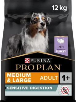 Pro Plan Graanvrij Medium & Large Adult Sensitive Digestion - Honden Droogvoer- Kalkoen - 12 Kg -Hondenartikelen Winkel 894x1200