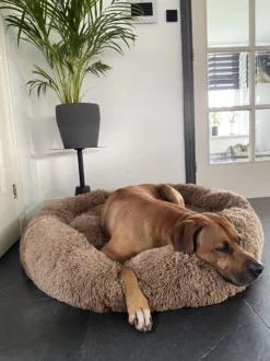 Happysnoots Hondenmand Met Rits - 80cm - Hondenbed - Donut Dog Bed - Fluffy - Grijs - Wasbaar -Hondenartikelen Winkel 899x1200 14