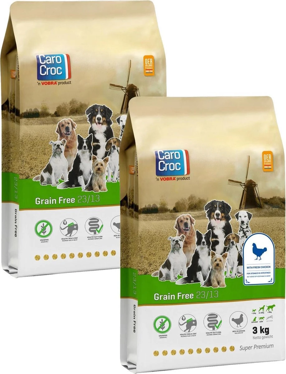 Carocroc Grain Free Gevogelte&Aardappel&Bieten - Hondenvoer - 2 X 3 Kg 1 Carocroc Grain Free Gevogelte&Aardappel&Bieten - Hondenvoer - 2 X 3 Kg