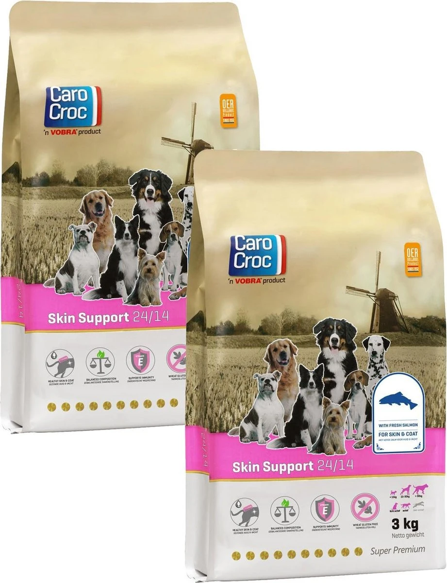 Carocroc Skin Support Gevogelte&Granen&Vis - Hondenvoer - 2 X 3 Kg 2 Carocroc Skin Support Gevogelte&Granen&Vis - Hondenvoer - 2 X 3 Kg - Afbeelding 2