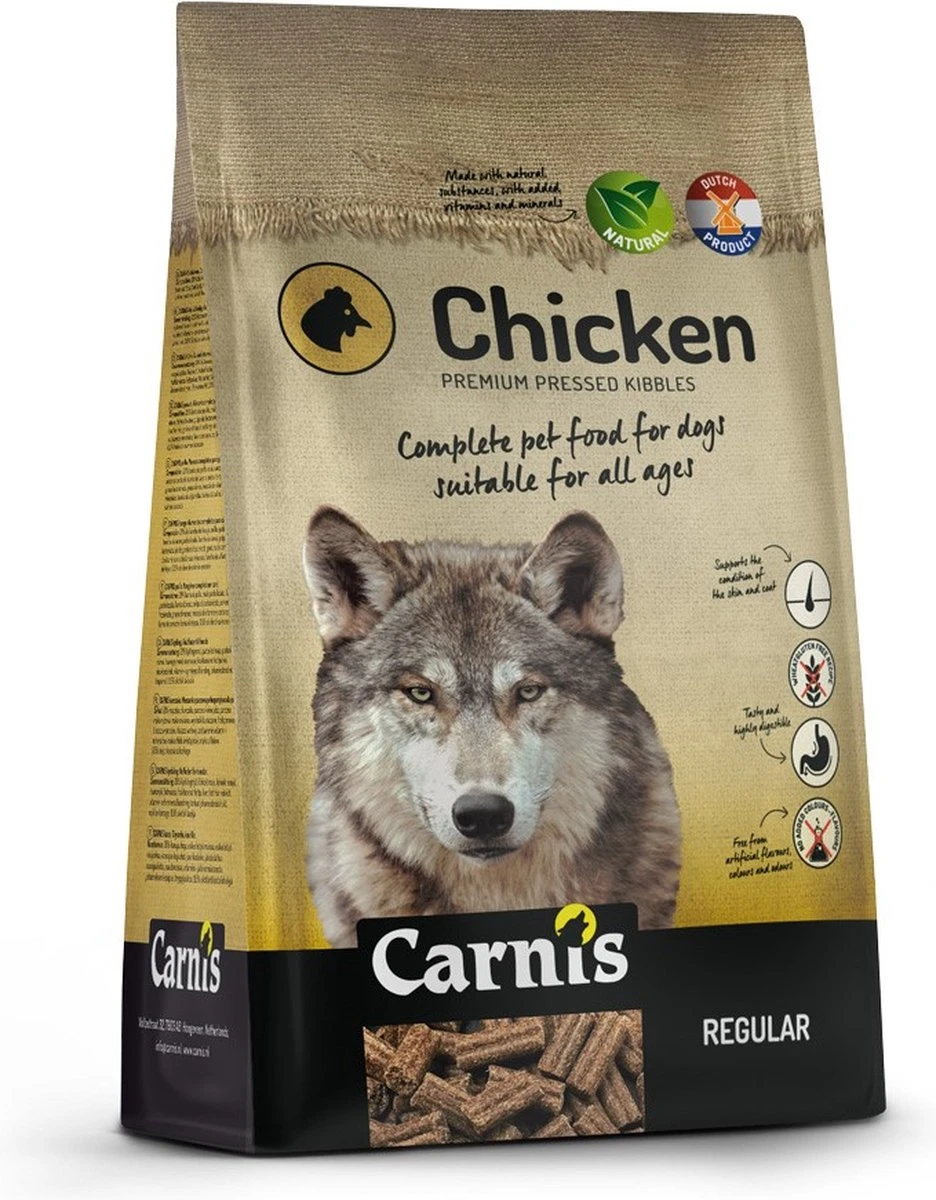 Carnis Chicken Regular Geperst Hondenvoer 12,5 Kg - Hond 1 Carnis Chicken Regular Geperst Hondenvoer 12,5 Kg - Hond