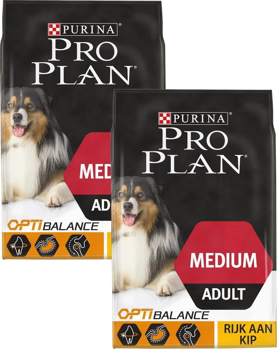 Pro Plan Dog Adult Medium Breed Kip - Hondenvoer - 2 X 3 Kg 1 Pro Plan Dog Adult Medium Breed Kip - Hondenvoer - 2 X 3 Kg
