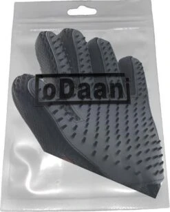 Borstel Voor Huisdieren - 2 Stuks LINKS + RECHTS - Voor Elke Vacht - Silicone - Vachtborstel - Borstel Handschoen - Zwart- ODaani -Hondenartikelen Winkel 962x1200