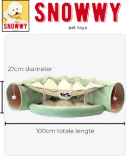 SNOWWY - Kattentunnel Met Kattenmand In één - Origineel En Uniek Design - Kattenhuis - Kattenhuis - Kat Kussen - Kattenbed - Matcha Groen 14 SNOWWY - Kattentunnel Met Kattenmand In één - Origineel En Uniek Design - Kattenhuis - Kattenhuis - Kat Kussen - Kattenbed - Matcha Groen -Hondenartikelen Winkel 968x1200 1