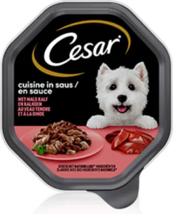 Cesar Cuisine Honden Natvoer - Kalf & Kalkoen In Saus - 14 X 150 Gr -Hondenartikelen Winkel 969x1200 3