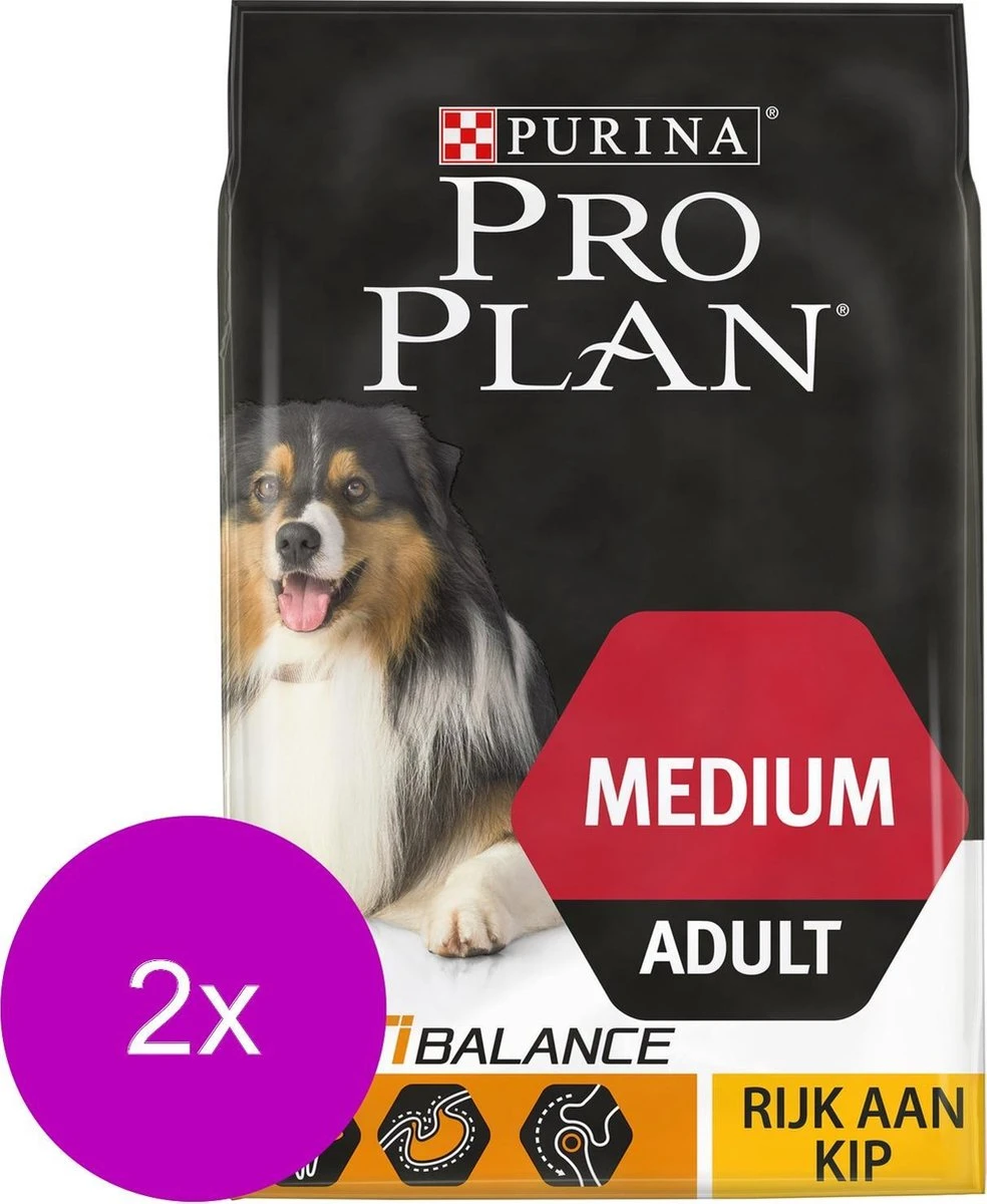 Pro Plan Dog Adult Medium Breed Kip - Hondenvoer - 2 X 3 Kg 2 Pro Plan Dog Adult Medium Breed Kip - Hondenvoer - 2 X 3 Kg - Afbeelding 2
